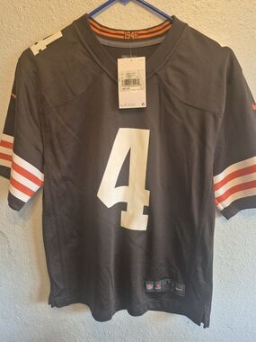 Nike Black & White Football Jersey with Orange Accent #4